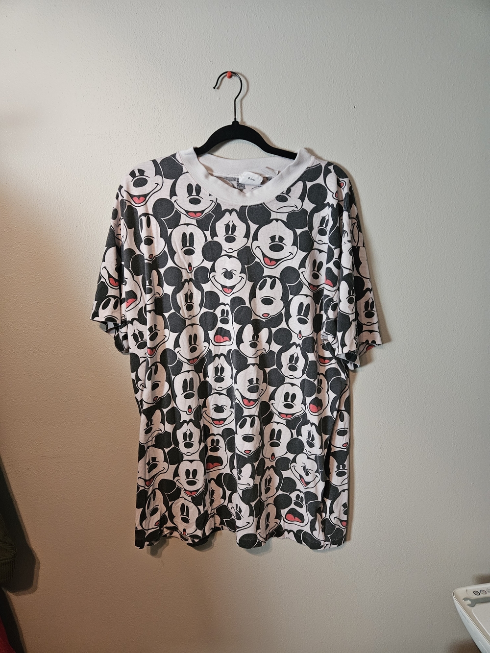 Mickey Mouse Graphic Short-Sleeve Shirt - White/Black